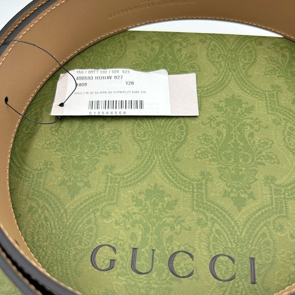 Men's Gucci, GG Marmont, Supreme canvas belt size 120 cm/46 inches made in Italy - Picture 5 of 8